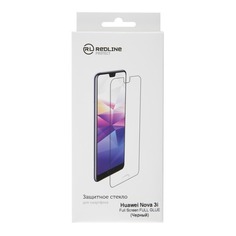 Защитное стекло для экрана REDLINE для Huawei Nova 3i, 1 шт, черный [ут000017128]