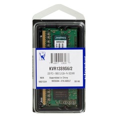 Модуль памяти KINGSTON VALUERAM KVR13S9S6/2 DDR3 - 2Гб 1333, SO-DIMM, Ret