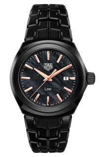 LINK Кварцевые женские часы с черным циферблатом Tag Heuer