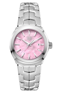 LINK Quartz Кварцевые женские часы с розовым перламутровым циферблатом Tag Heuer