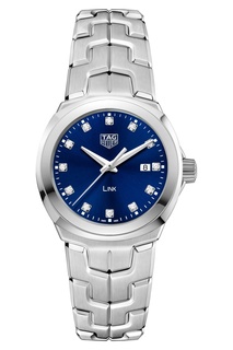 LINK Кварцевые женские часы с синим циферблатом Tag Heuer