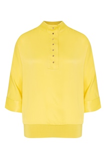 Желтая блузка с воротником-стойкой Adolfo Dominguez