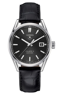 CARRERA Calibre 5 Автоматические мужские часы с черным циферблатом Tag Heuer