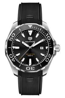 AQUARACER Кварцевые мужские часы с черным циферблатом Tag Heuer