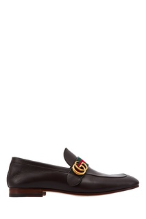 Коричневые лоферы из кожи Gucci