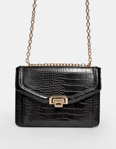 Сумка с плечевым ремнем и эффектом крокодиловой кожи Stradivarius