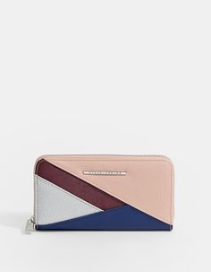 Кошелек в стиле пэчворк с молниями Stradivarius