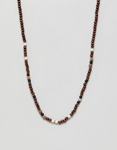 Ожерелье с коричневыми бусинами Classics 77 - Коричневый