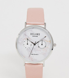 Розовые часы с мраморным принтом на циферблате Reclaimed Vintage Inspired эксклюзивно для ASOS - Розовый