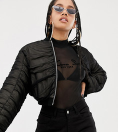 Укороченный бомбер со сборкой ASOS DESIGN x LaQuan Smith - Черный
