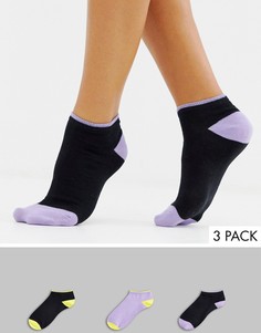 3 пары сиреневых носков Haus by Hoxton Haus City - Фиолетовый