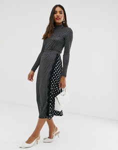 Юбка в горошек с запахом Y.A.S Pieza - Черный