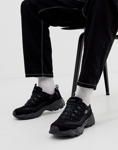 Черные кроссовки на толстой подошве Skechers Dlites - Черный