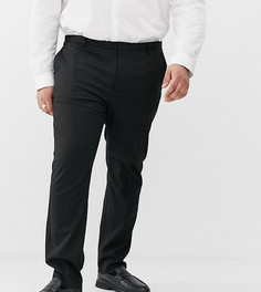 Черные стретчевые брюки Burton Menswear Big & Tall - Черный