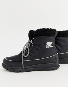 Черные непромокаемые ботинки с флисовой подкладкой Sorel Explorer Carnival - Черный