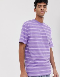 Фиолетовая футболка в полоску в стиле 90-х SWEET SKTBS - Фиолетовый