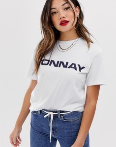 Oversize-футболка с драпировкой Donnay - Белый