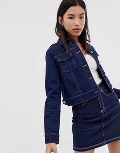 Темная укороченная джинсовая куртка из органического хлопка Northmore Denim - Рыжий