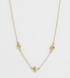 Серебряное ожерелье с подвесками ASOS DESIGN - Золотой