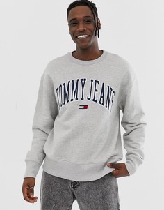 Серый меланжевый свитшот Tommy Jeans - Серый