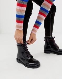 Походные непромокаемые ботинки на шнуровке ASOS DESIGN - Черный