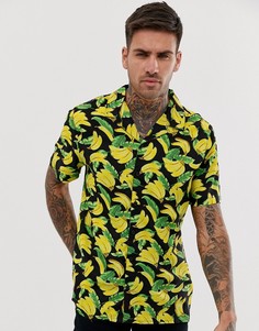 Рубашка с отложным воротником и принтом бананов New Look - Желтый
