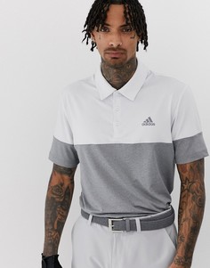Серое поло с меланжевыми вставками Adidas Golf Ultimate 365 - Серый