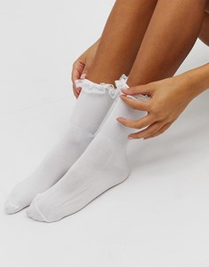 Белые носки с оборками Gipsy - Белый