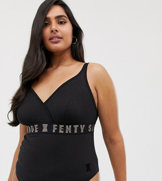 Черное боди большого размера с логотипом Savage x Fenty - Черный