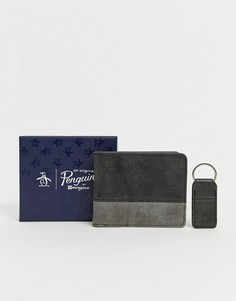Подарочный набор с бумажником и брелоком Original Penguin - Черный