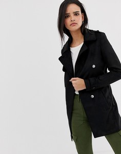 Черная удлиненная куртка River Island - Черный
