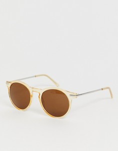 Желтые прозрачные солнцезащитные очки Monki - Желтый