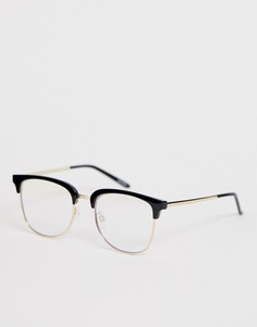 Квадратные очки с черной оправой Quay Australia evasive - Черный