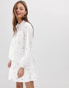 Платье с цветочной вышивкой Stevie May Delerium - Белый