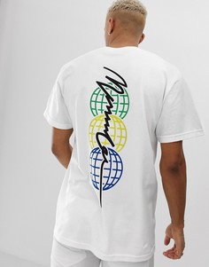 Белая футболка с логотипом на спине Mennace - Белый