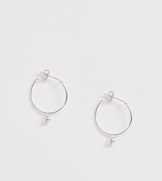 Серебряные серьги-кольца с кристаллами Swarovski Accessorize - Серебряный
