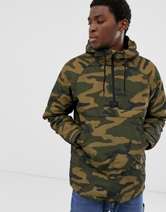 Куртка в стиле колор блок с камуфляжным принтом Pull&Bear - Зеленый