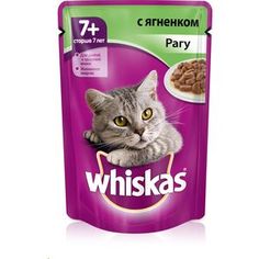 Паучи Whiskas рагу с ягненком для кошек старше 7 лет 85г (10156215)