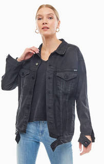 Черная джинсовая куртка с карманами Replay
