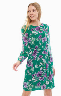 Платье зеленого цвета с цветочным принтом More &; More