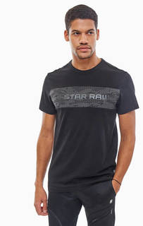 Черная футболка с логотипом бренда G Star Raw
