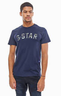 Хлопковая футболка с логотипом бренда G Star Raw