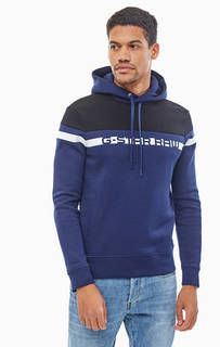 Синяя толстовка с логотипом бренда G Star Raw