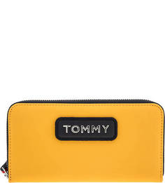Желтый текстильный кошелек с нашивкой Tommy Hilfiger