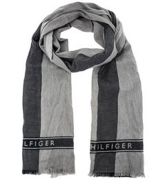 Хлопковый шарф в полоску Tommy Hilfiger
