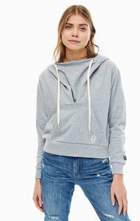 Серая толстовка из хлопка с капюшоном G Star Raw