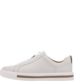 Кожаные кеды белого цвета Clarks