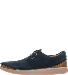 Темно-синие ботинки из нубука Clarks