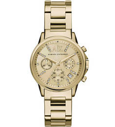 Часы-хронограф с декоративной отделкой циферблата Lady Banks Armani Exchange