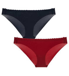 Комплект из двух однотонных трусов-слипов с бесшовным кроем DIM